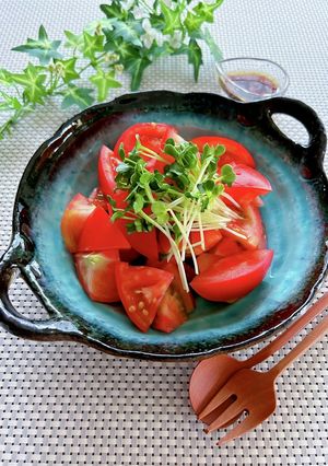 冷やしトマトサラダ★ポン酢ドレッシング-レシピのメイン写真
