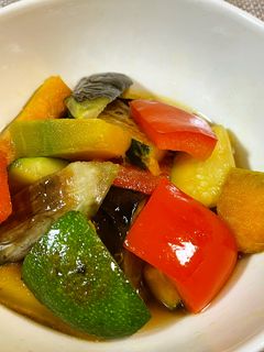 子どもと作りたいカラフル夏野菜の焼き浸し-レシピのメイン写真