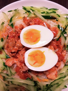 旨辛!豚キムチそうめん-レシピのメイン写真