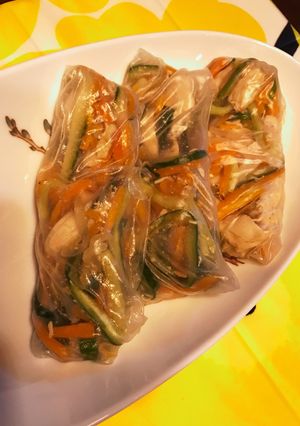 鶏胸肉と野菜のバンバンジー生春巻き-レシピのメイン写真