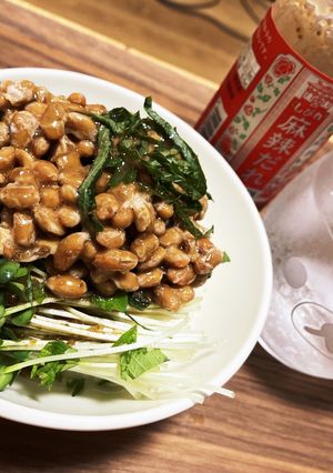 しびれ冷奴　カイワレ納豆のせ！-レシピのメイン写真