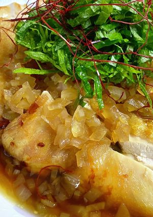 鶏ももカリッと！オニオンソースで〜-レシピのメイン写真