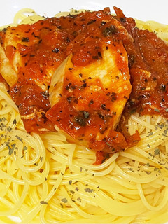 鶏胸肉とトマトの冷製スパゲッティ-レシピのメイン写真