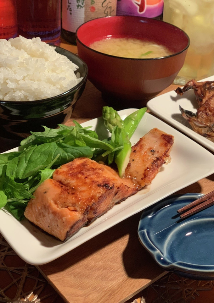 鮭ムニエル&鯵の塩焼き定食✨-レシピのメイン写真