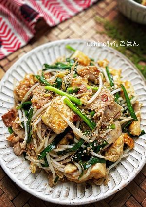 すりごまたっぷり♪豆腐ともやしの焼肉炒め-レシピのメイン写真
