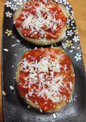 簡単レシピ！！焼きナスのケチャップかけ-レシピのメイン写真