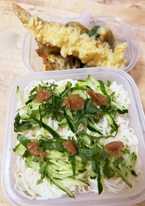 夏にぴったり!天ぷら&ひんやり素麺弁当-レシピのメイン写真