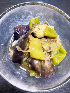 茄子、甘唐、茗荷の梅風味煮浸し風-レシピのメイン写真