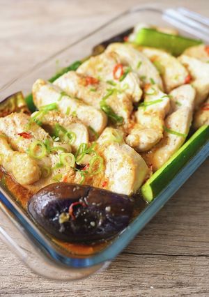 めんつゆで♪鶏胸肉と夏野菜の香味ダレ漬け-レシピのメイン写真