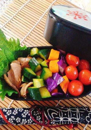 彩り夏野菜のお肉弁当-レシピのメイン写真