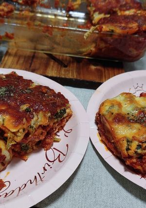 カッテージチーズを使った米国風ラザニア-レシピのメイン写真