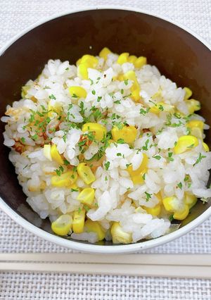 喜晴秘伝の特製塩出汁×とうもろこしご飯-レシピのメイン写真