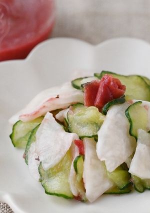 梅干し☆腸活☆甘酒梅ドレッシングサラダ-レシピのメイン写真