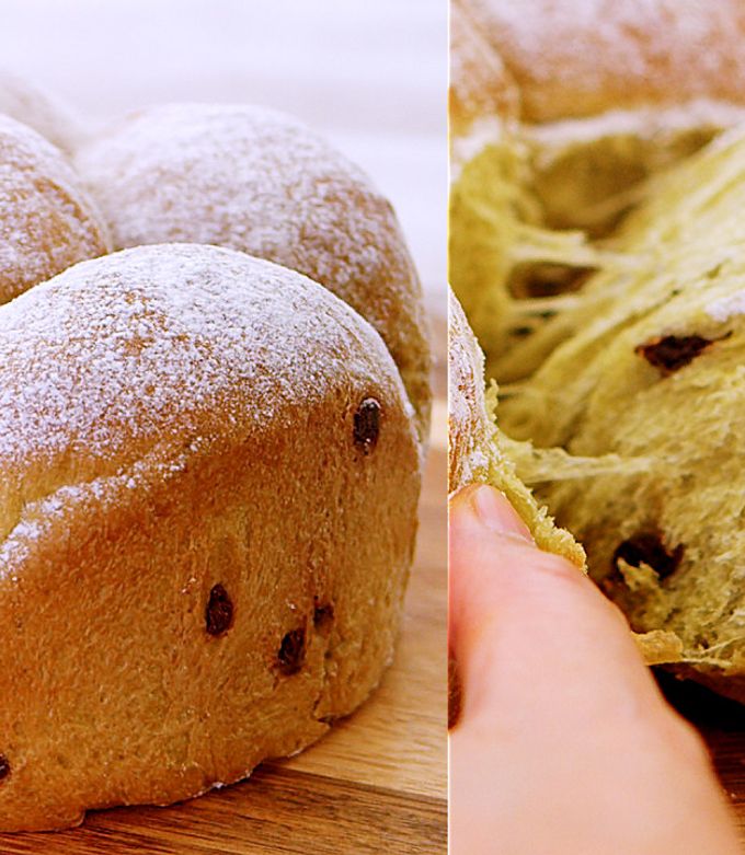 ふわふわ！抹茶のチョコチップちぎりパン by FumieT 【クックパッド