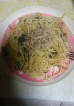 簡単ツナとほうれん草のパスタ-レシピのメイン写真