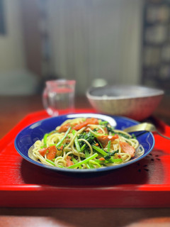 和だしが効いたサーモンとほうれん草パスタ-レシピのメイン写真