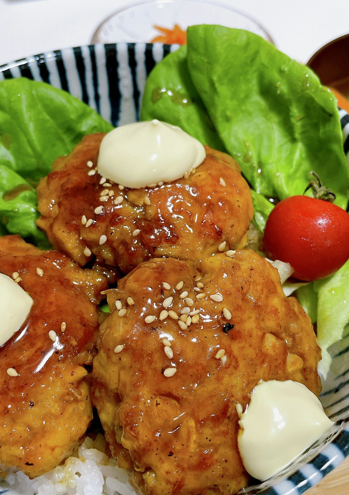 豚とえのきの甘辛照りつくねごはん-レシピのメイン写真