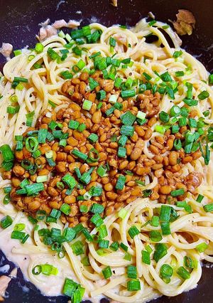 ワンパンツナマヨ納豆パスタ！激うま！！-レシピのメイン写真