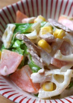 【給食】れんこんサラダ-レシピのメイン写真