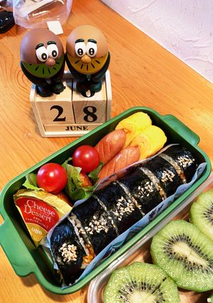 高一長女　お弁当(キンパ12)-レシピのメイン写真