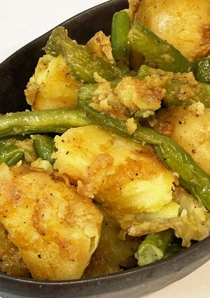 じゃがいもといんげん、カレーマヨ炒め♪-レシピのメイン写真