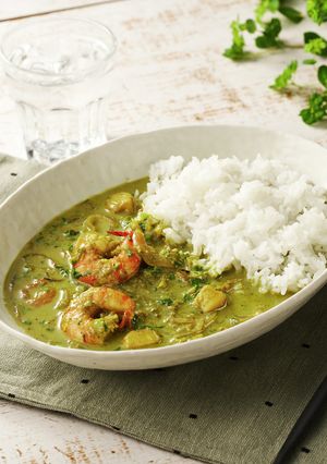 桑抹茶のグリーンカレー♪-レシピのメイン写真