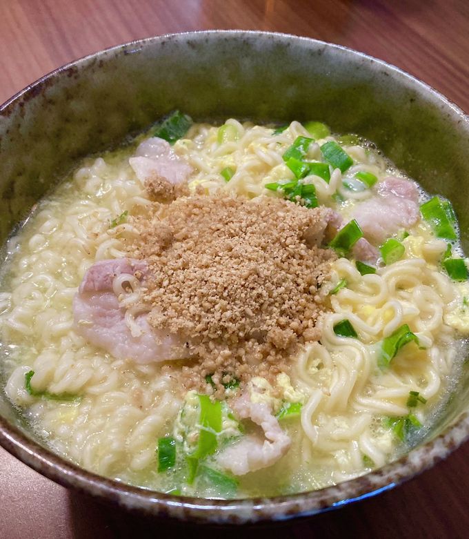サッポロ一番塩 アレンジ！ごまネギ卵♪-レシピのメイン写真