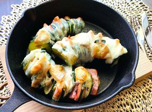 【野菜ソムリエ】ハッセルバックズッキーニ-レシピのメイン写真