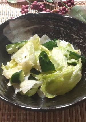 レタスときゅうりの出汁レモンサラダ-レシピのメイン写真