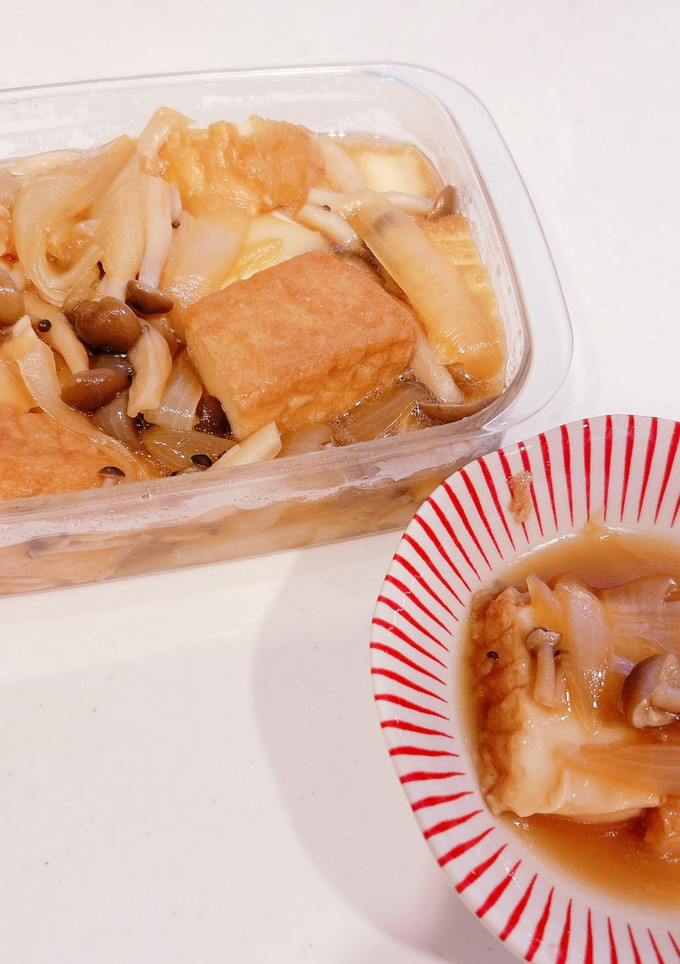 ホットクックで厚揚げときのこの煮物-レシピのメイン写真