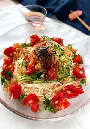トマトのコチジャヤン和え☆そうめん-レシピのメイン写真