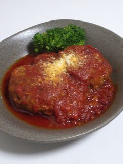 トマト缶で煮込みハンバーグ~♪♪-レシピのメイン写真