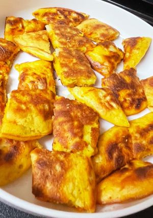 【離乳食】卵黄でお好み焼き風おやき-レシピのメイン写真