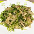 豆苗と舞茸のペペロン風炒め
