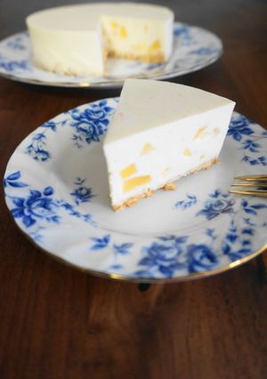 桃と甘酒のレアチーズケーキ-レシピのメイン写真