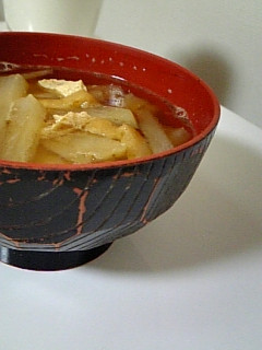 ちょこっとこだわり☆揚げと大根のお味噌汁-レシピのメイン写真