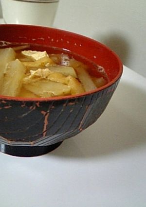 ちょこっとこだわり☆揚げと大根のお味噌汁-レシピのメイン写真