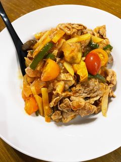 夏の彩り野菜と豚肉の洋風炒め-レシピのメイン写真