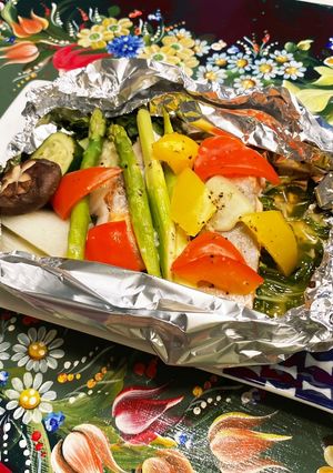 ヘルシオで海鮮とお野菜のホイル焼き-レシピのメイン写真