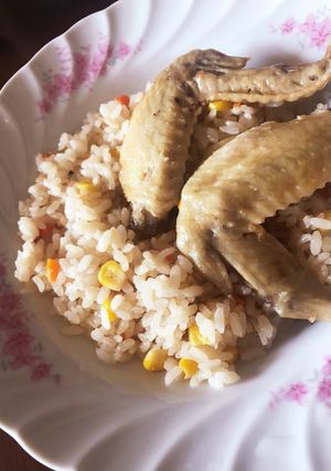 簡単！炊飯器で手羽先ピラフ-レシピのメイン写真