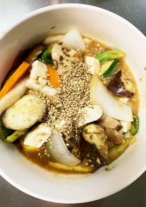 肉無根菜たっぷりさっぱり梅照り味野菜炒め-レシピのメイン写真