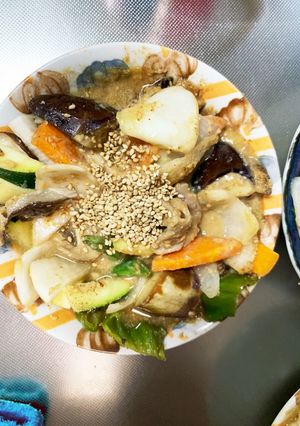 きな粉味噌焼うどん味豚こま大根青椒肉絲風-レシピのメイン写真