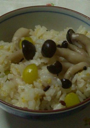 五穀銀杏しめじご飯-レシピのメイン写真