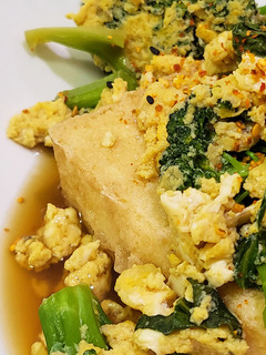 ブロッコリーで作る親子丼風味のかけ豆腐-レシピのメイン写真