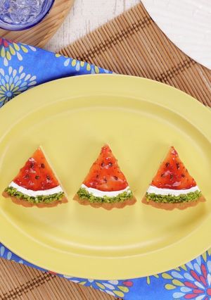 すいかのベイクドチーズタルト-レシピのメイン写真