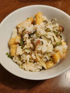 茗荷と大葉のまぜご飯-レシピのメイン写真