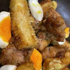 รูปของ 豚肉ととうもろこしの甘辛炒め