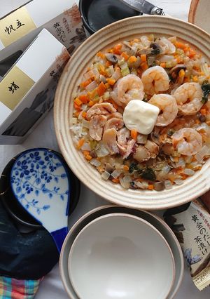 黄金のだし茶漬けで炊き込みピラフ-レシピのメイン写真