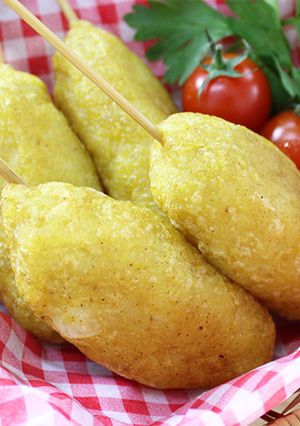 子どもが大好き♡チーズカレーポテトドッグ-レシピのメイン写真