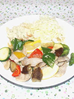 豚肉と夏野菜の塩麹レモン炒め-レシピのメイン写真